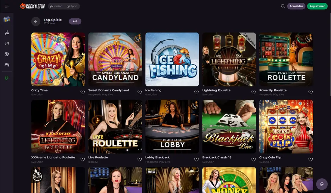 Rockyspin Casino Live Casino